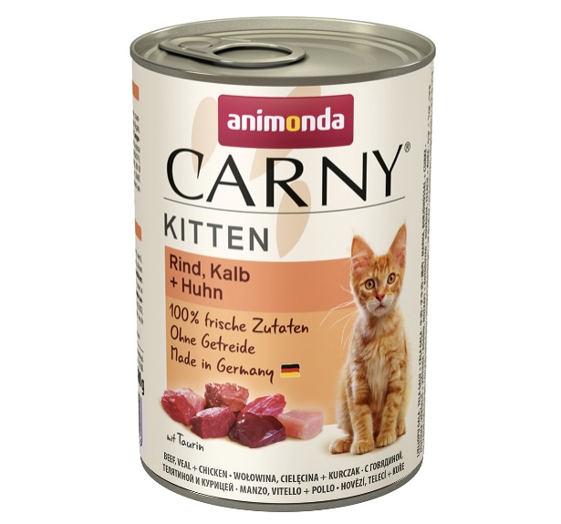 Animonda Carny Kitten 6 x 400 g Natvoer variatie - Rund, Kalf + Kip