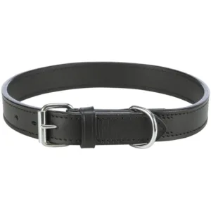 Active halsband, leer, XS–S: 27–32 cm/14 mm, zwart