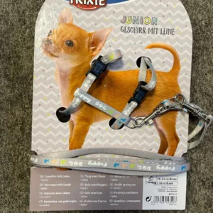 Trixie junior tuig met riem grijs