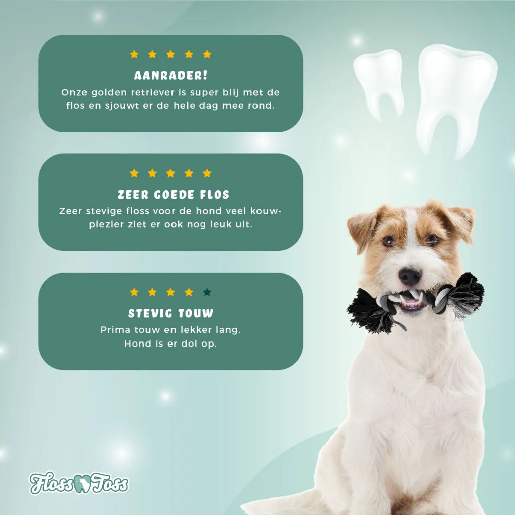 Floss Toss Dental Rope 2 Knot - 30 cm - Afbeelding 4