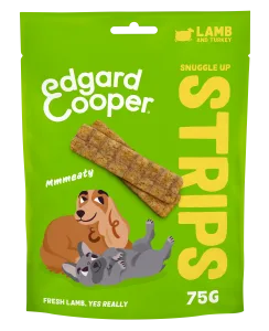 Edgard&Cooper strips adult lamb&turkey 75gr