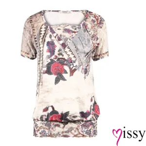 Missy T-shirt Roze / wit