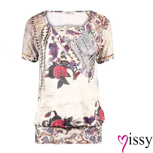 Missy T-shirt Roze / wit