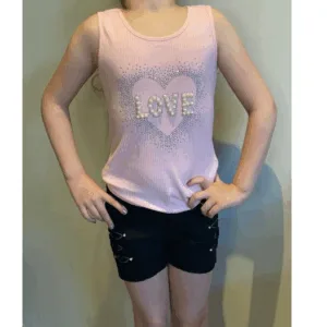 Topje Love Roze 4 T/M 14