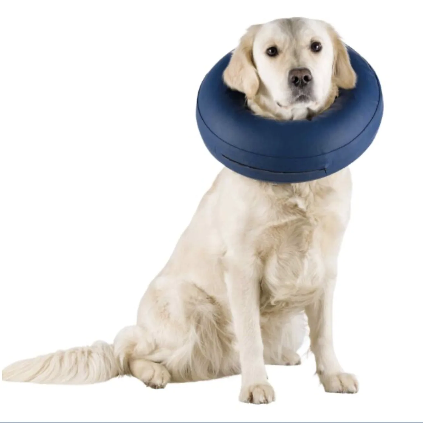 Beschermkraag, opblaasbaar, XS: 20–24 cm/8 cm, blauw - Afbeelding 2