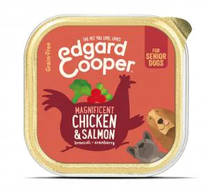 Edgard&Cooper hond senior kuipje kip&zalm 150gr