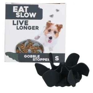 Eat Slow Live Longer Gobble Stopper Grijs S