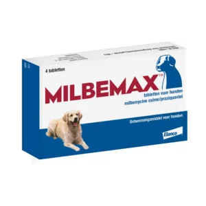 Milbemax Tabletten Hond Groot 4 tabl. 5-75k