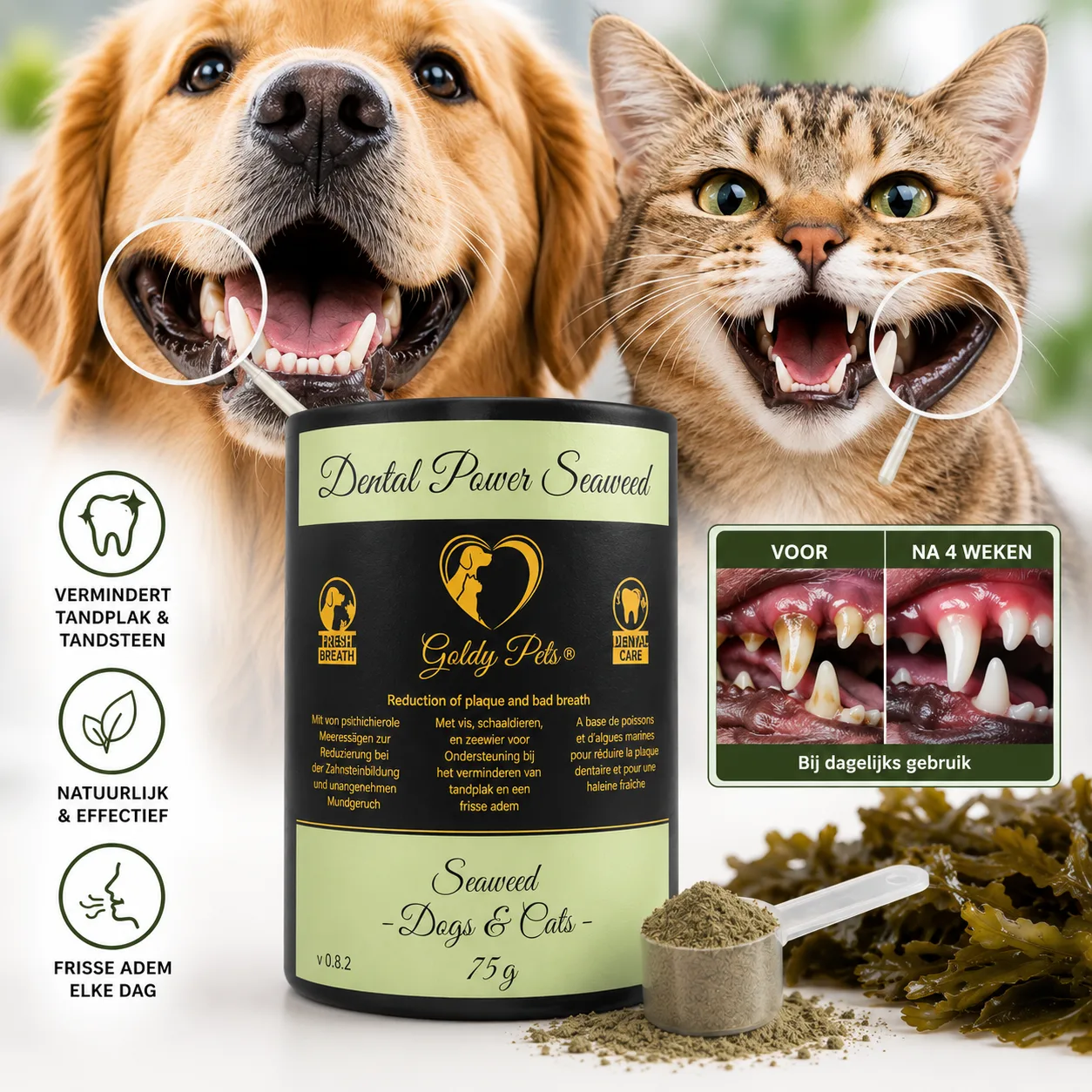 Goldy pets dental power seaweed 75 gr - Afbeelding 4