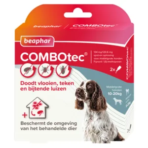 Beaphar COMBOtec parasietbehand hond 10-20kg 2pip