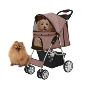 HONDENBUGGY CLASSIC - BRUIN - 4 WIELEN