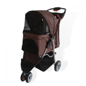 HONDENBUGGY MODERN - DONKERBRUIN - 3 WIELEN