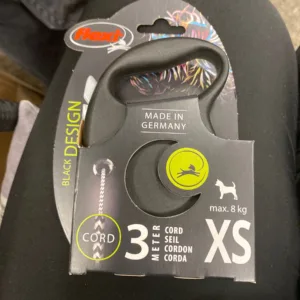 Flexi black design maat xs 3meter max 8kg