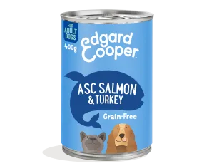 Edgard&Cooper hond adult blik zalm&kalkoen 400gr