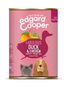 Edgard&Cooper hond puppy blik eend 400gr