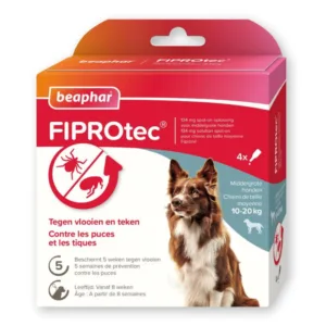 Beaphar FIPROtec parasietbehand hond 10-20kg 4pip